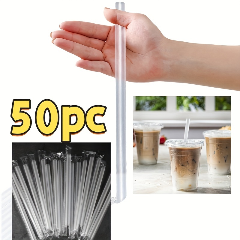 50 transparent large straws milk tea straws   used for parties dinners class parties christmas halloween parties   used no electricity can   be used for holiday decoration no feathers details 3