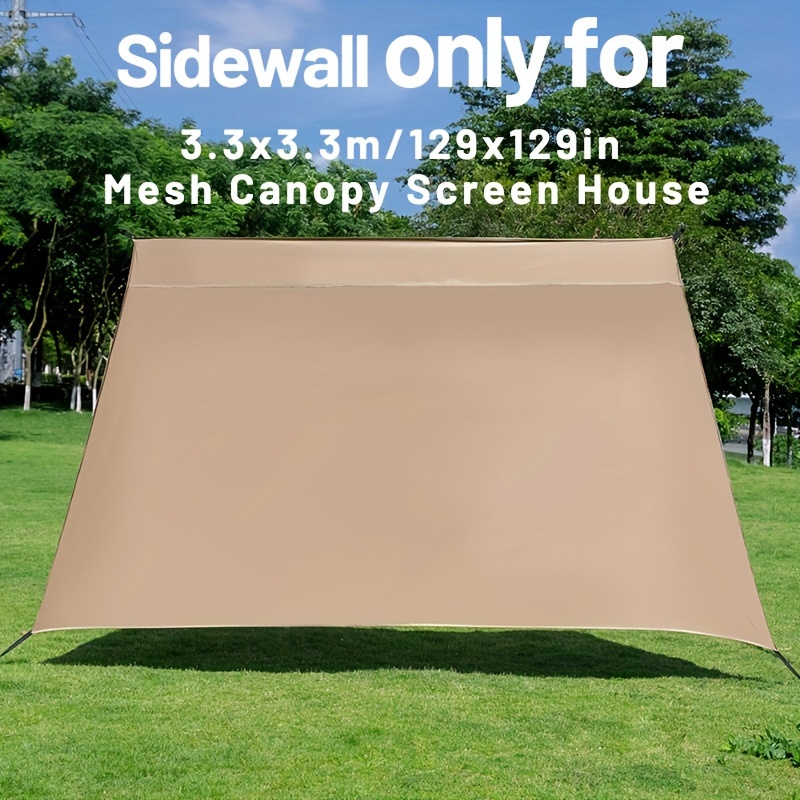 

1pc Mesh Sunshade Canopy Screen House Side Wall, Outdoor Shade For Picnic & Beach Tent Accessory, Uv Protection, Cooling Shelter For Hot Summer