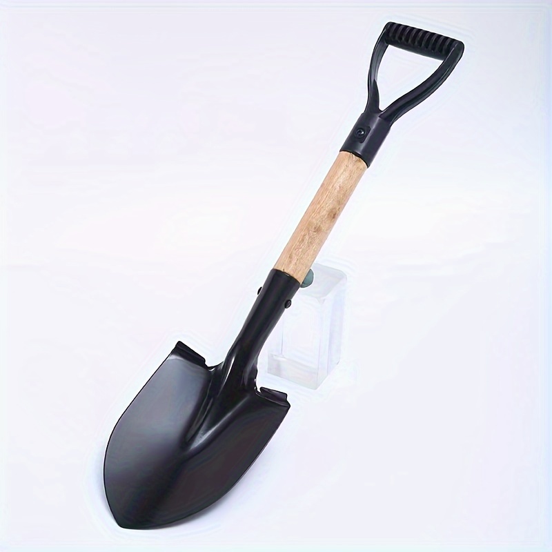 

1pc Heavy-duty Multifunctional Garden Shovel, Metal With Wooden Handle, Outdoor Planting Tools For Digging And Gardening, Durable Iron Spade For Farming And Horticulture