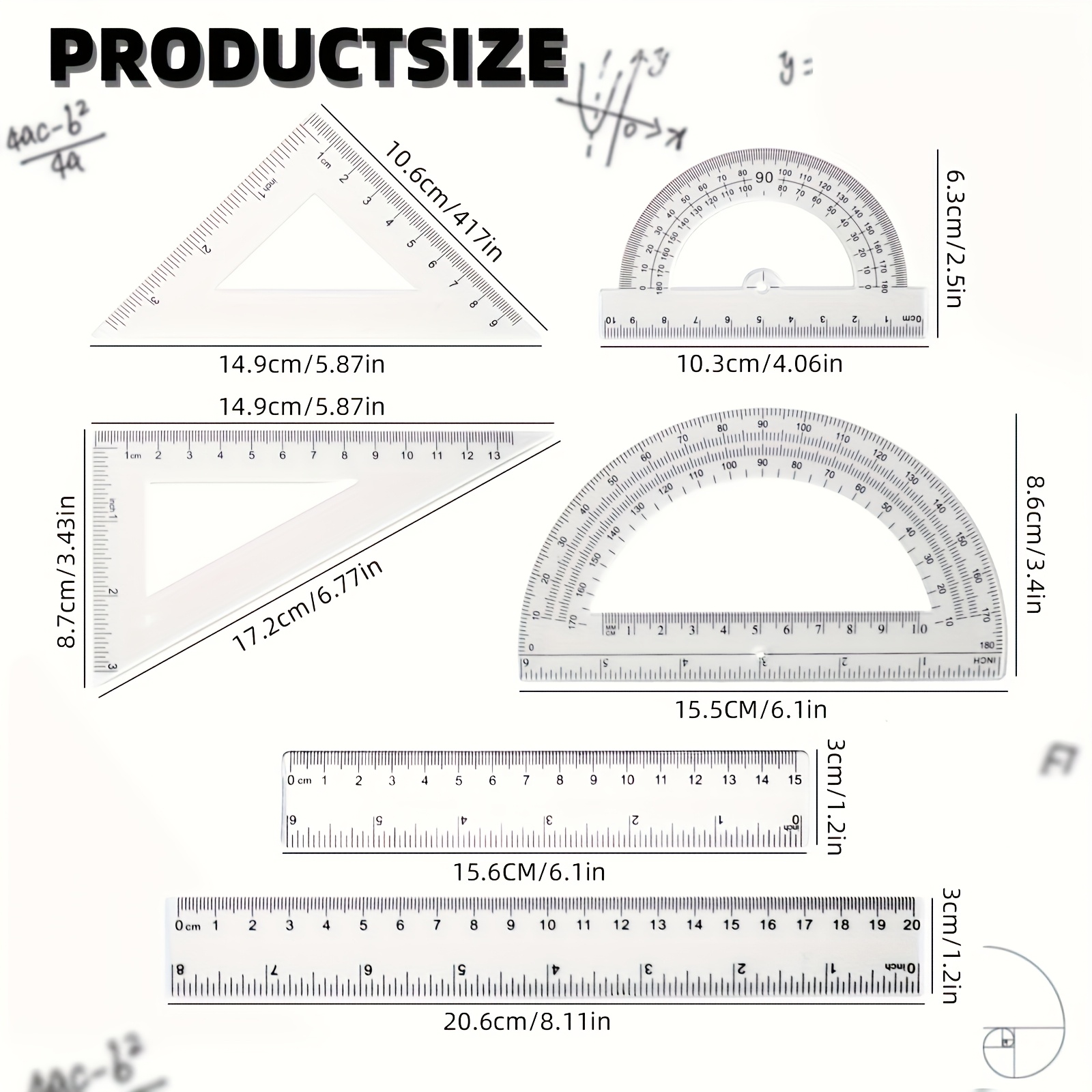 20cm Ruler 20cm Measuring Tool Ideal For Home Office School Use Durable And Lightweight 20cm Ruler Set Versatile And Reliable Measuring Solution Standard Measurement Tool
