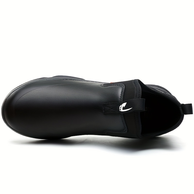 mens slip on chef shoes anti slip durable rubber sole ultra thick   traction   calf ankle support fabric lined   for kitchen outdoor commuting solid   kitchen shoes Product details 5