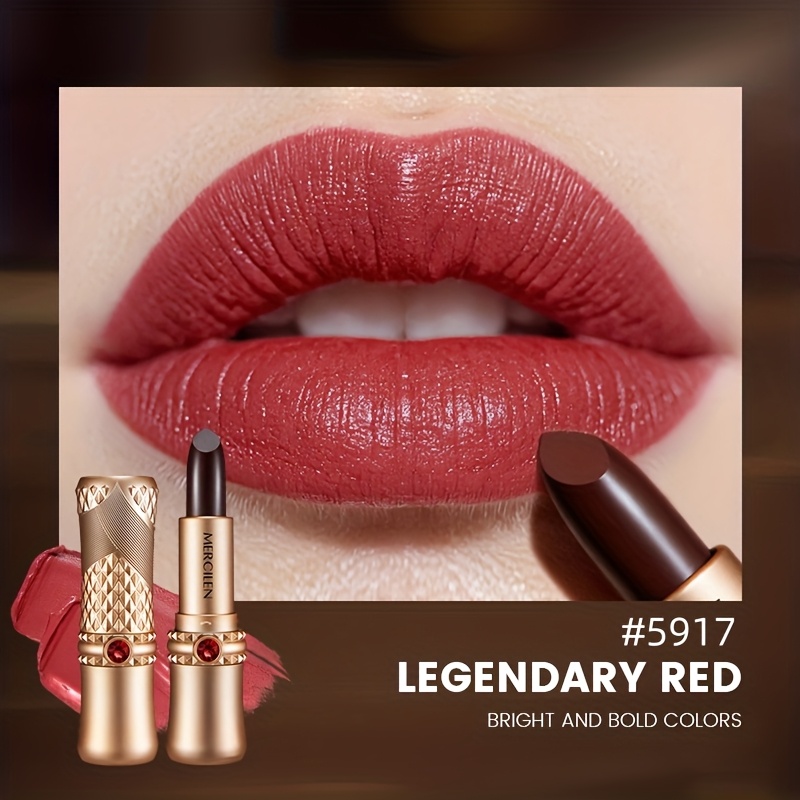 Image of Mercilen Obsidian Secret Makeup Color-fixing Lipstick Long-lasting, Waterproof, To Cups, Non-fading. Suitable For Halloween, Christmas Role-playing Makeup, Valentine's Day And Other Gifts