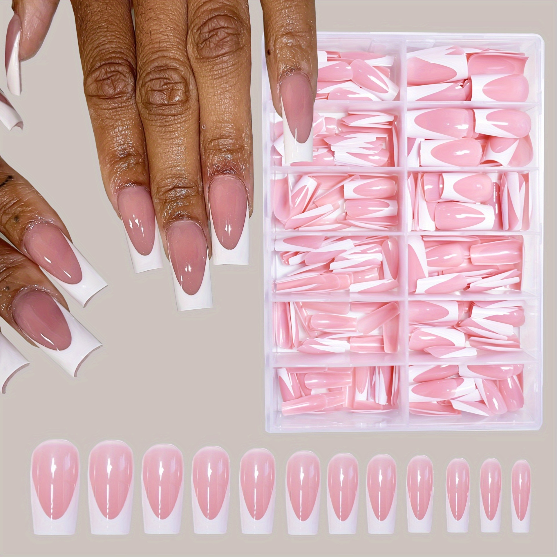 

288 pièces de ongles de , longueur moyenne, de , de cercueil, à ongles et en gelée, , ongles polyvalents à au .