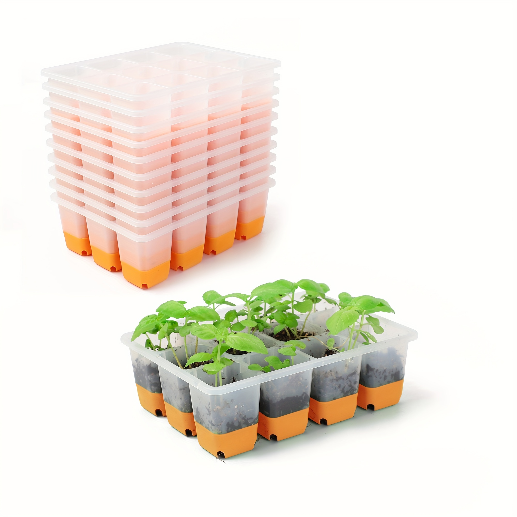 

10pcs Seed Entry Tray Reusable Silicone Seedling Seed Entry Kit (120 Cell Trays In Total) Seed Entry Tray Plant Entry Kit And Basic Mini Greenhouse Germination Kit For Seed Growth Entry