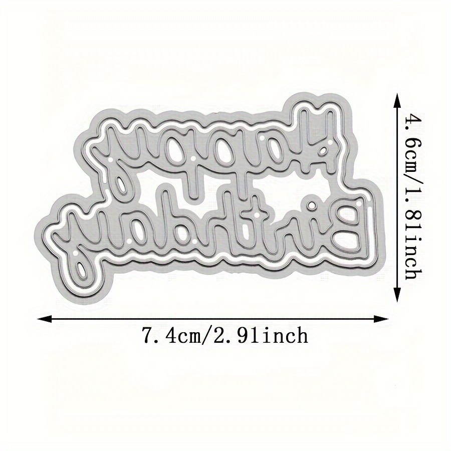 1pc Of Metal Cutting Die For The Words 'happy Birthday'