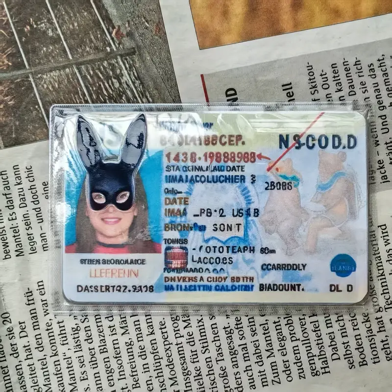 3 6 12pcs bunny mask id card protector set black rabbit face - Temu Qatar 3 6 12pcs bunny mask id card protector set black rabbit face - Temu Qatar