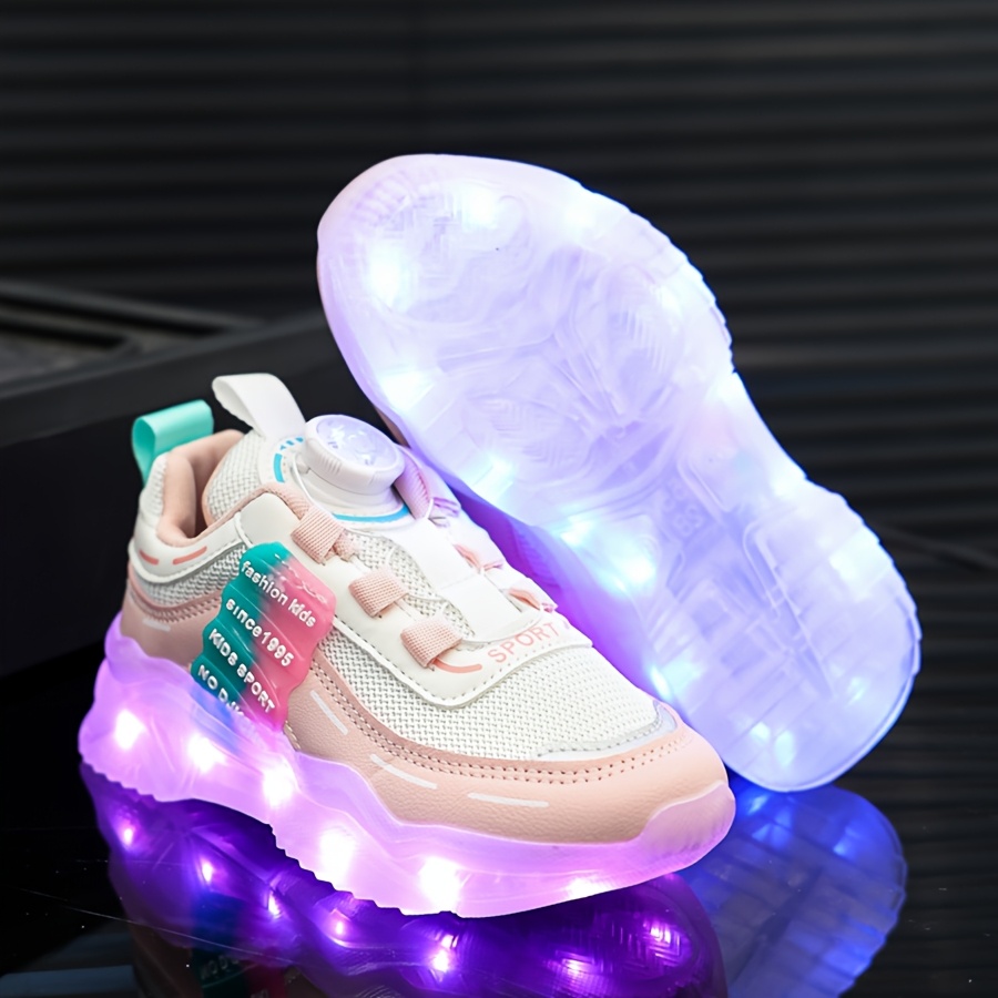 APTESOL Kids LED Light Up Schoenen High Top Cool USB Oplaadbare Knipperen Sneakers voor Unisex Kind Jongens Meisjes(Goud,40 EU