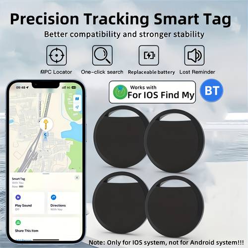 4pcs luggage key finder wireless works for ios iphone for ipad smart item locator for lost bags wallets keys suitcase not for system