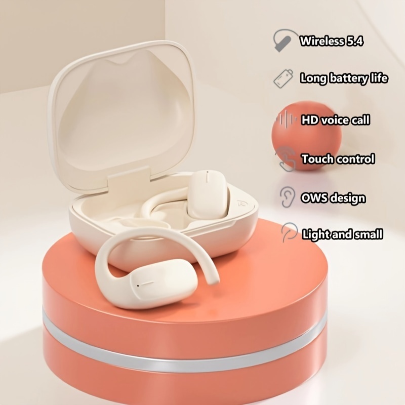  Auriculares inalámbricos Bluetooth 5.3, 42 horas de  reproducción en auriculares deportivos con estéreo de alta fidelidad,  ganchos para los oídos con pantalla LED dual/IP7 impermeable/cancelación de  ruido para entrenamiento : Electrónica