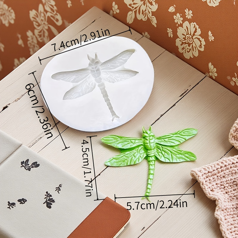 TEMU 1pc 3d Dragonfly Silicone Mold - Durable Reusable Resin Clay Plaster Molds For Jewelry Making, Soap, Candle, - Intricate With Precise Wing Tips,