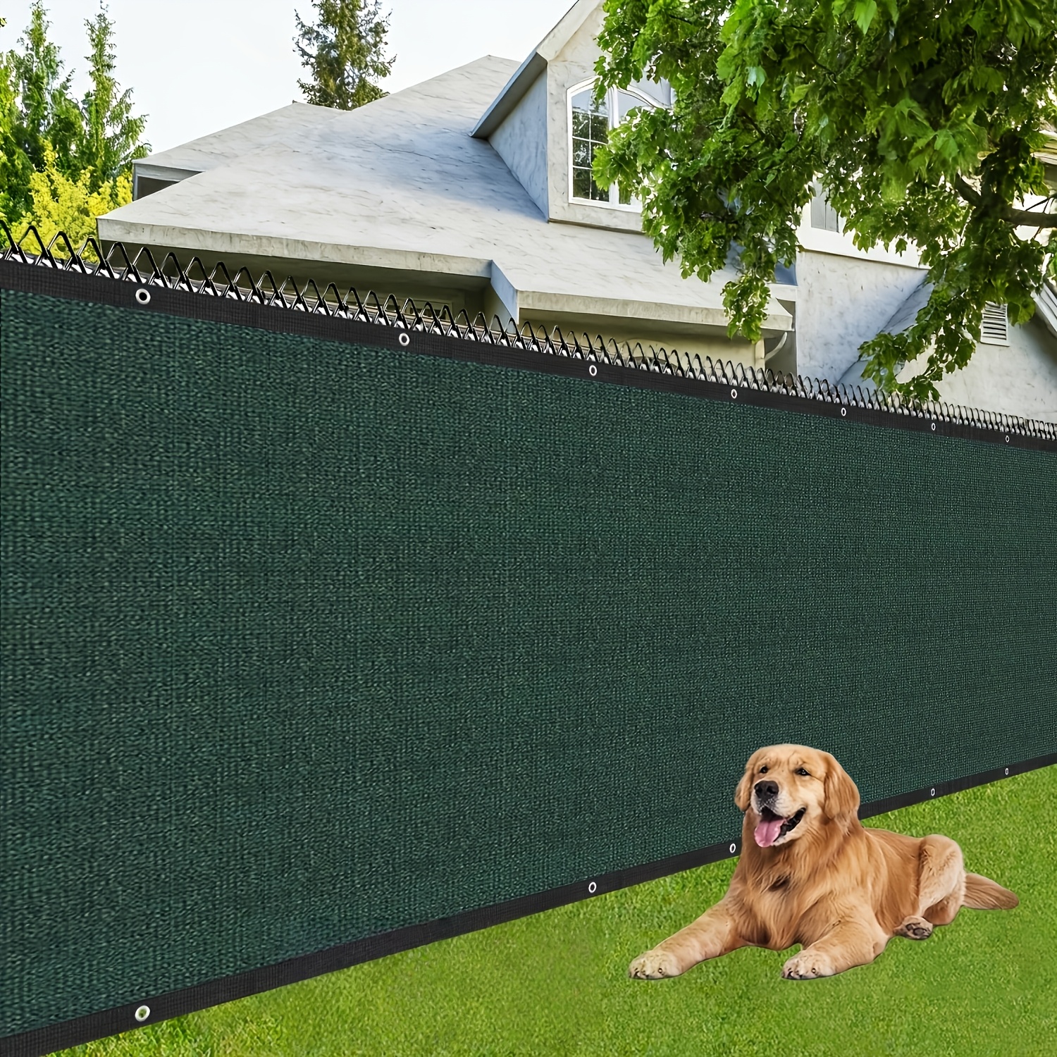 TEMU Pantalla de valla de privacidad de resistencia de 90-100 g/m², cubierta de malla de , adecuada para paredes, jardines, patios traseros y