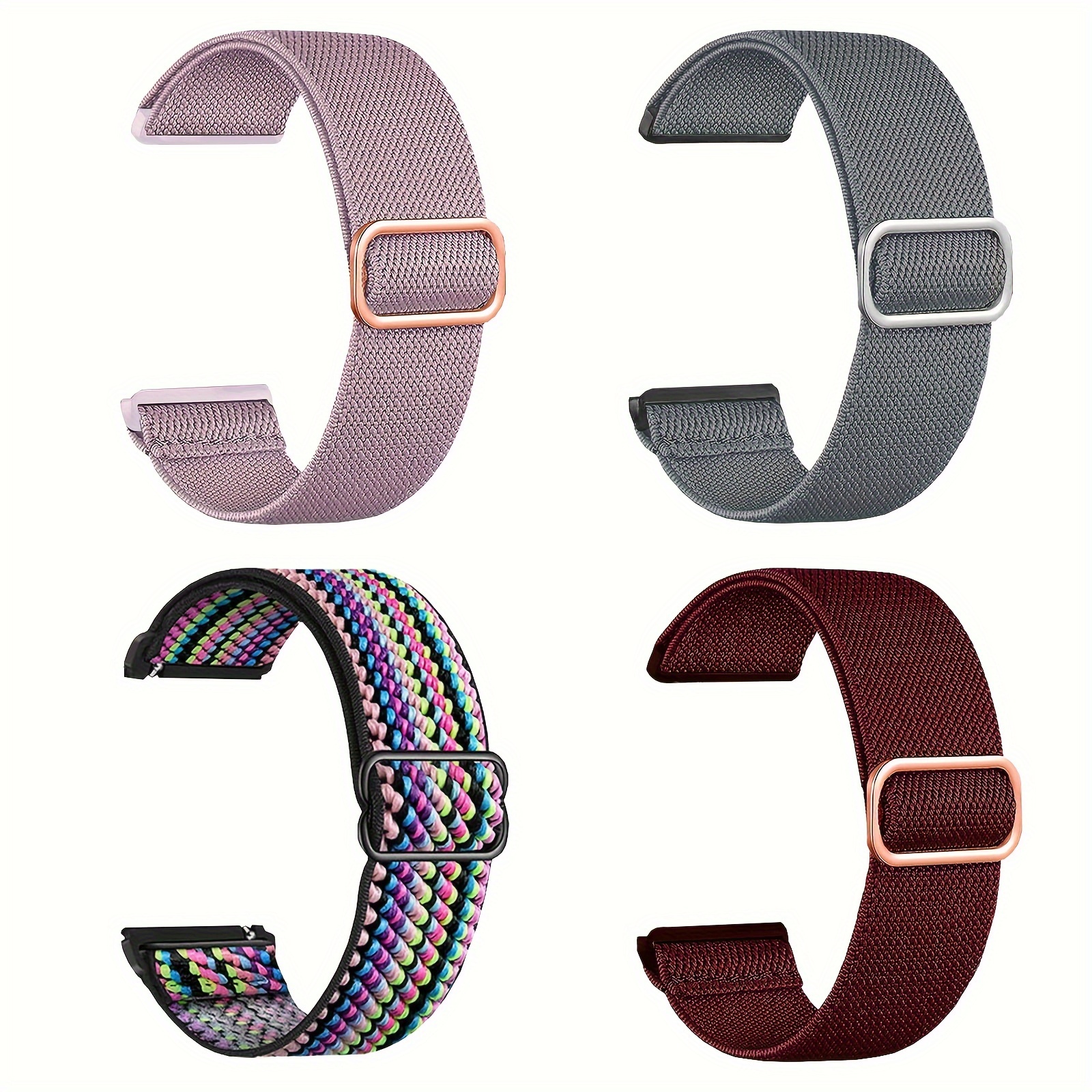 bandas elásticas compatible con Fitbit 2 / , suave ajustable elástico  nailon bucle en solitario con tira Pulsera Accesorios Reemplazo banda para Fitbit  Mujer Hombres, Moda de Mujer