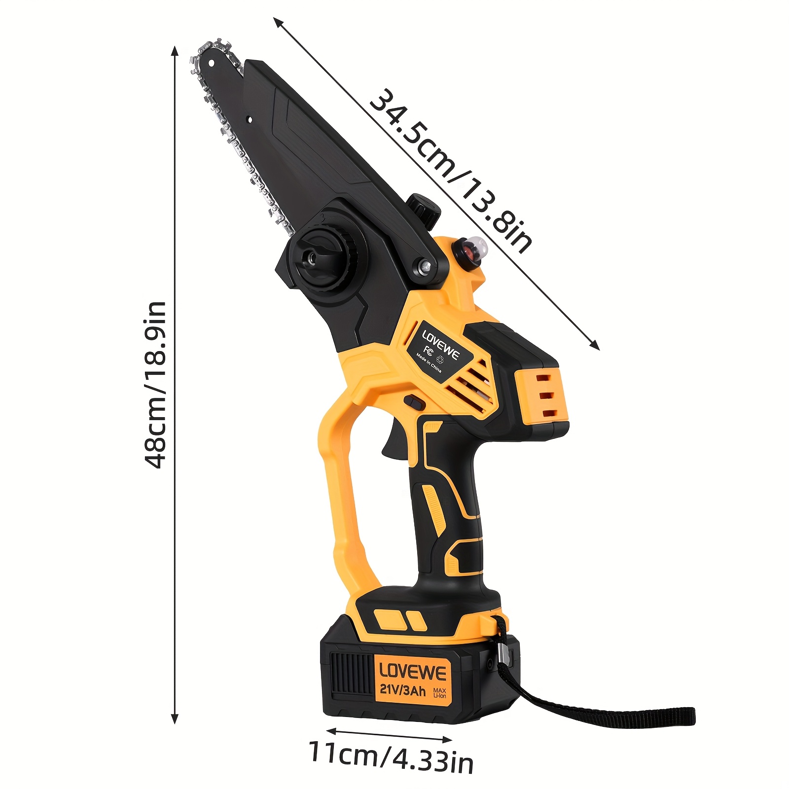 mini chainsaw cordless 6 inch handheld electric chain saw with 3 0ah battery 23ft   automatic chain tensioning auto   for tree branches courtyard household garden ideal gift for men husband dad pruning saw