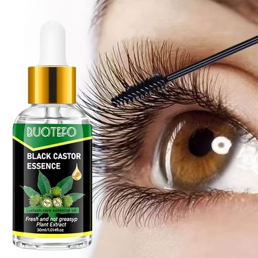 Suero para pestañas con aceite de ricino . Rizado y volumen instantáneos en solo siete días, enriquecido con ingredientes herbales naturales, tiene una textura ligera que se absorbe fácilmente, riza y da volumen a las pestañas instantáneamente con una sola pasada