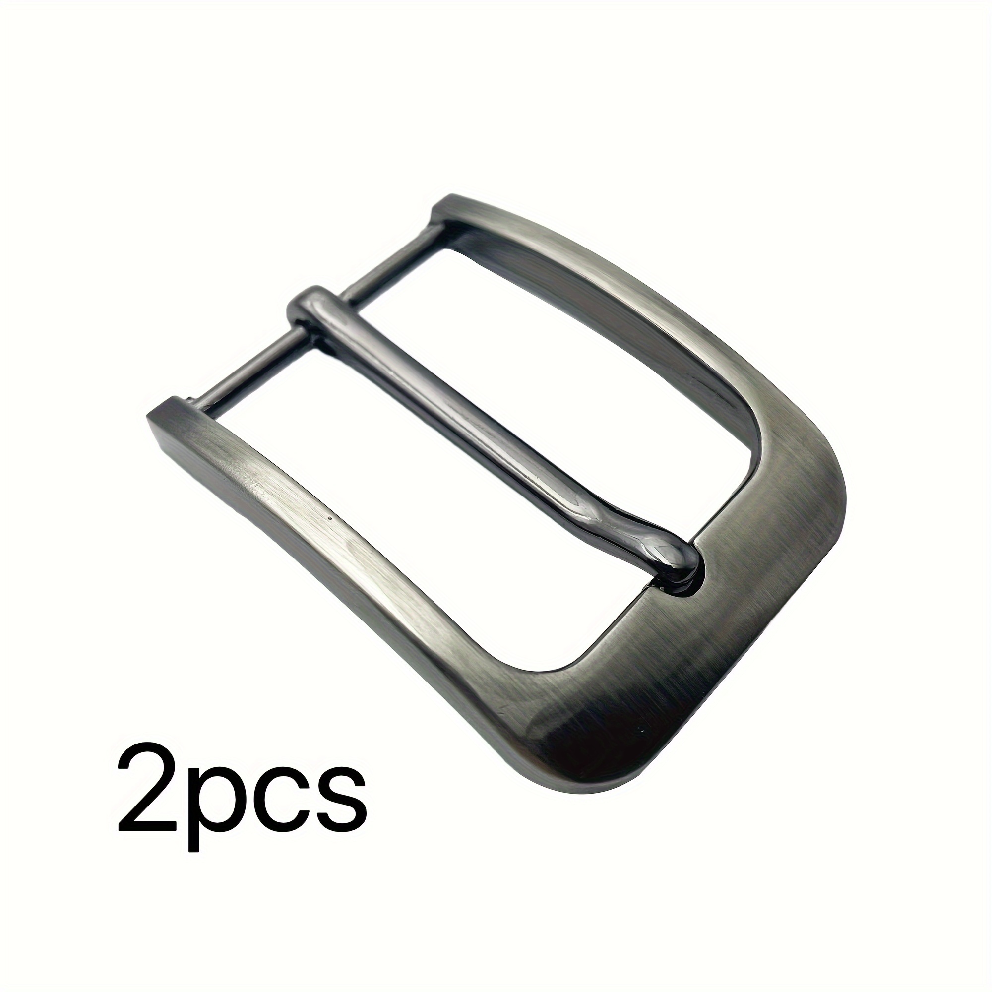 

A Pair Of Belt Buckles With A Single Square Design, Suitable For Replacing Buckles On Men's And Women's Belts.