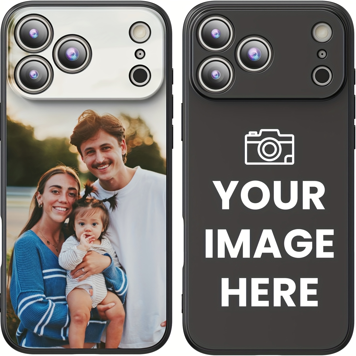 Phone Case - Custom Phone Case For Iphone 11-17 | Black Matte Tpu Soft Cover | Personalized Photo Diy Design