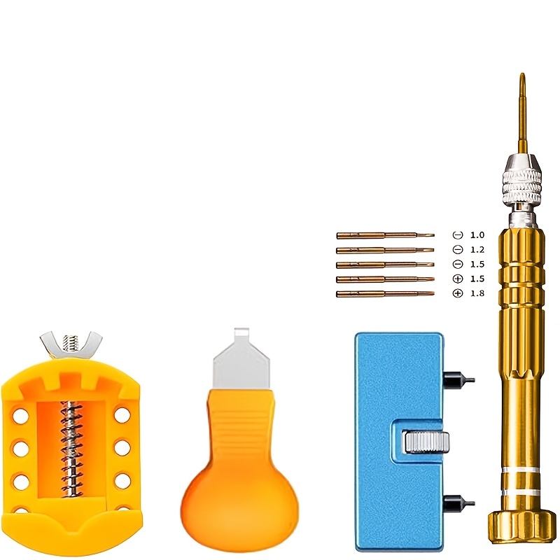 TEMU 時計電池交換工具キット 時計レンチ裏蓋外し工具 回転式裏蓋開閉用 裏蓋分解ブラケット付き 溝付き時計専用