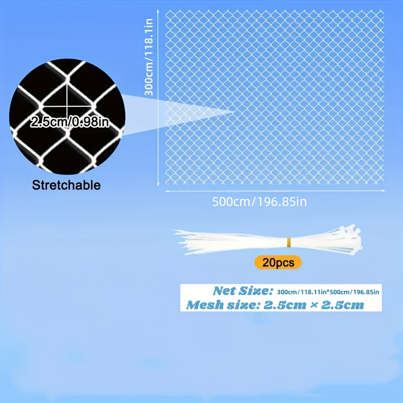 E-shop Balkon Transparentes Weißes Mesh Katzenzaun, Balkon Katzenschutznetz mit Fixierter Kunststoff Schnalle, Fenster, Terrasse, Indoor und Outdoor