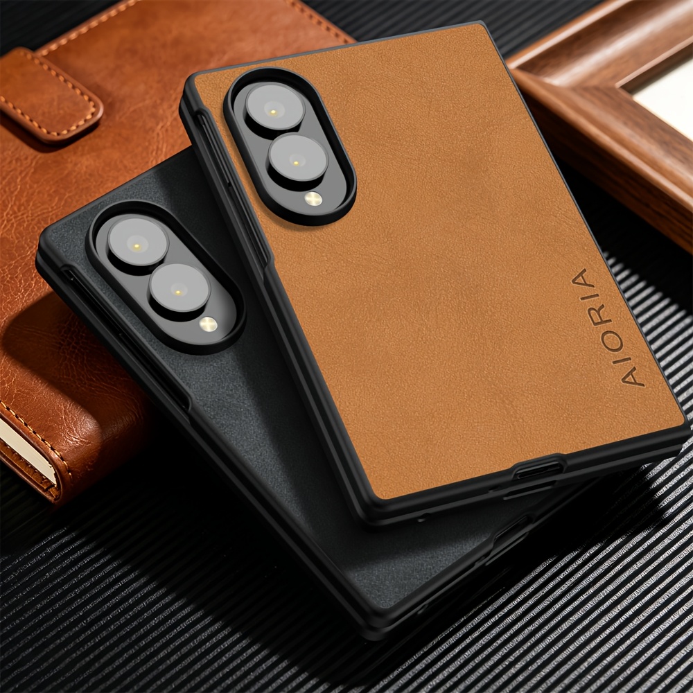 Phone Case: Case for Samsung for Galaxy ZFold8 Simple Design Matte Faux Nubuck Synthetic Leather Protective Back Cove Funda for Samsung Z Fold 8 Case