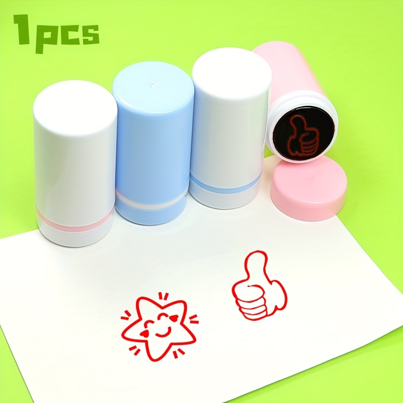 1 teacher encouragement stamp red ink automatic inking pvc material suitable for teachers use