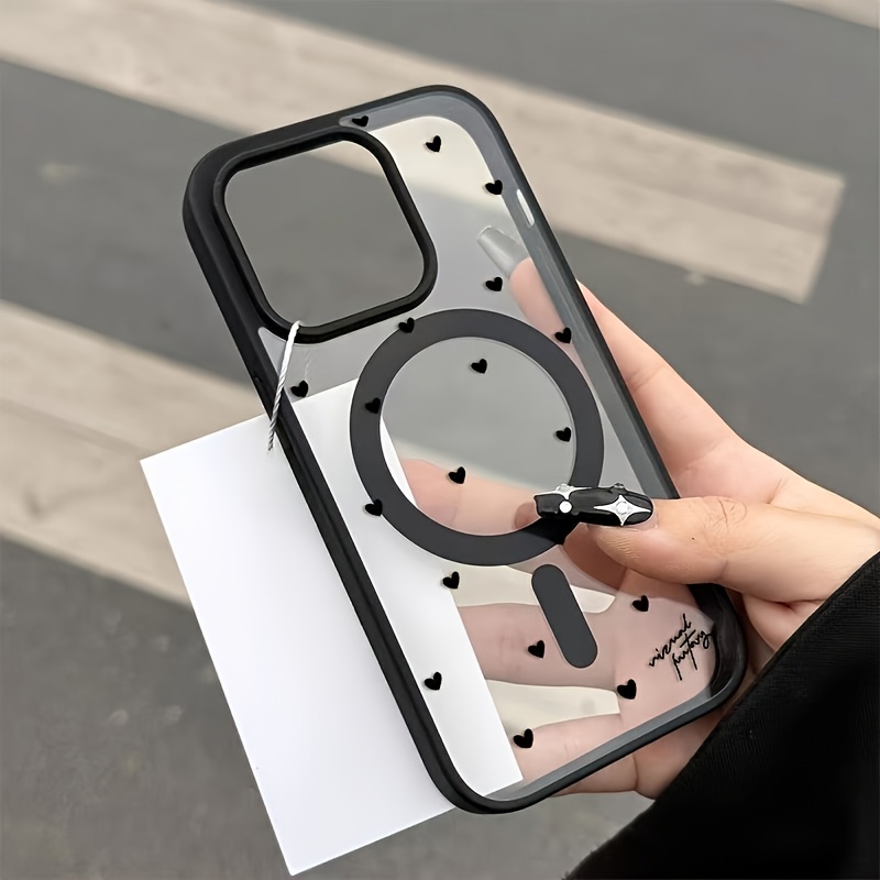 TEMU Phone Case - Magnetic Phone Case Supports Wireless Charging Aesthetic Full Coverage Anti-fall Protective Cover Suitable For Iphone