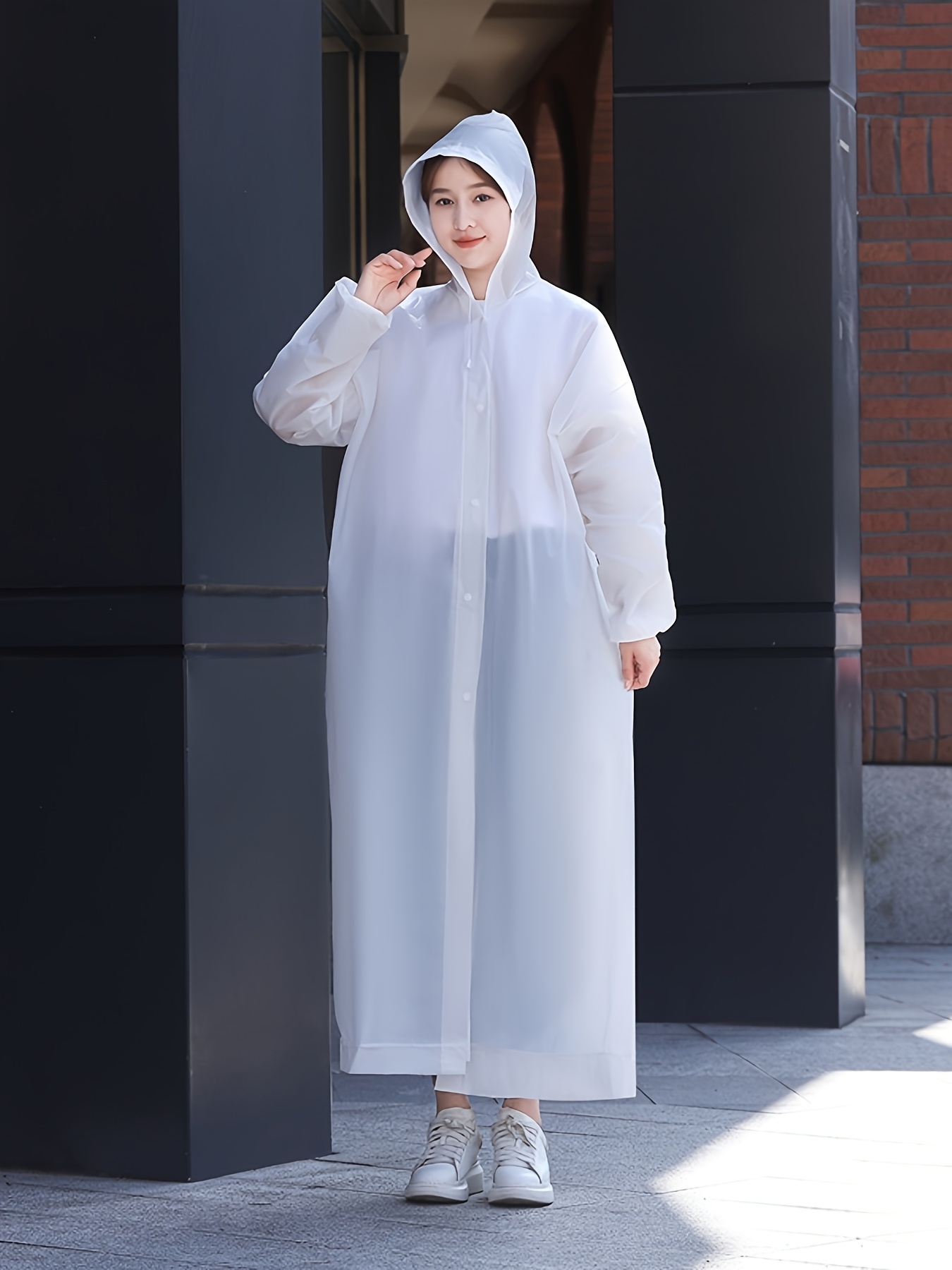 chubasquero mujer eva abrigo largo transparente ropa Temu Spain