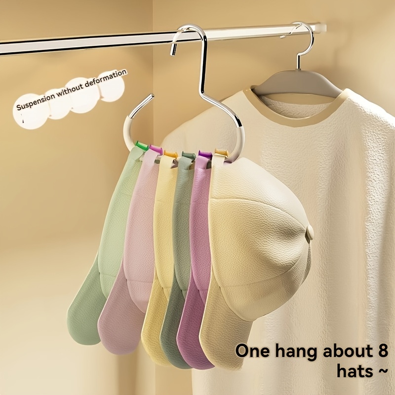 1pc New Hat Hanger, Hat Storage Hanger Can Top Hats, Dormitory Wardrobe Inner Hanging Baseball Cap Sling Home Multifunctional Hanging Hat Display Rack, , No Hook