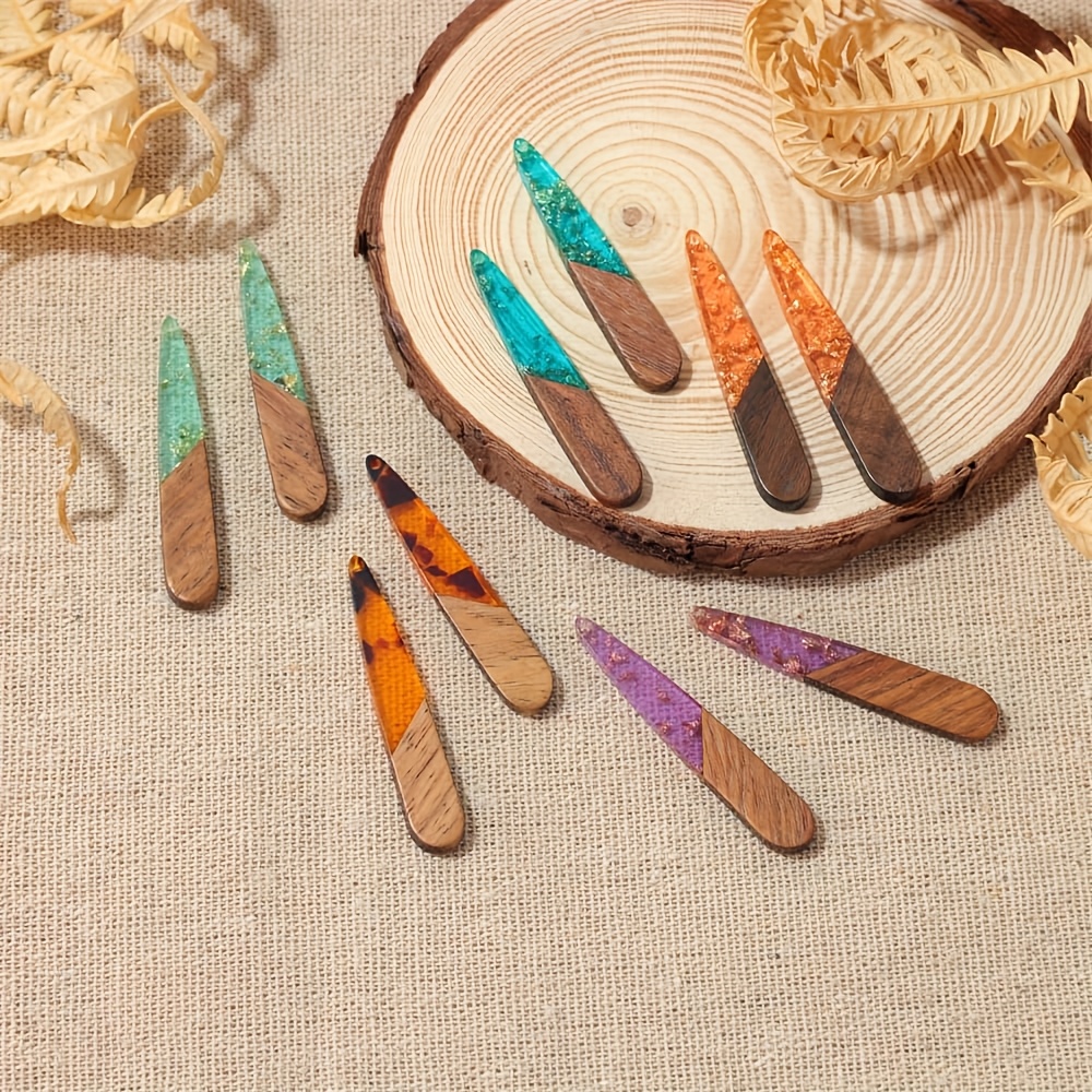 18pcs Fashionable Water Droplet Resin Pendant Set