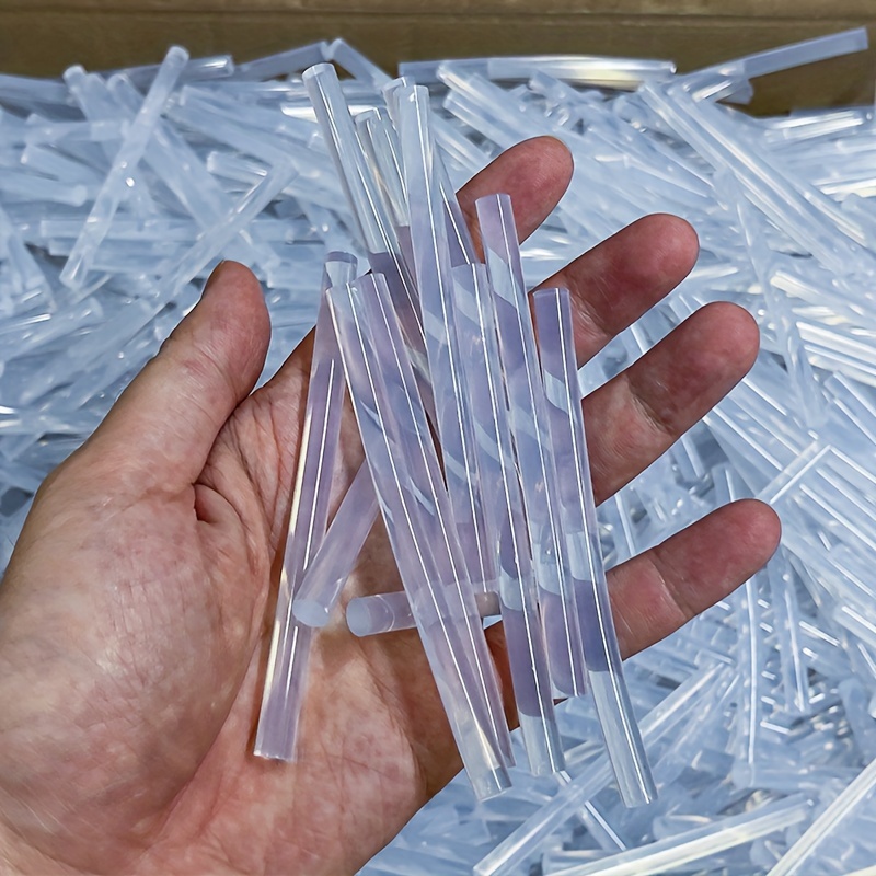 50pcs mini ultra clear hot melt   sticks non toxic smokeless     strong   suitable for most   guns clear   sticks for arts crafts woodworking plastic repair