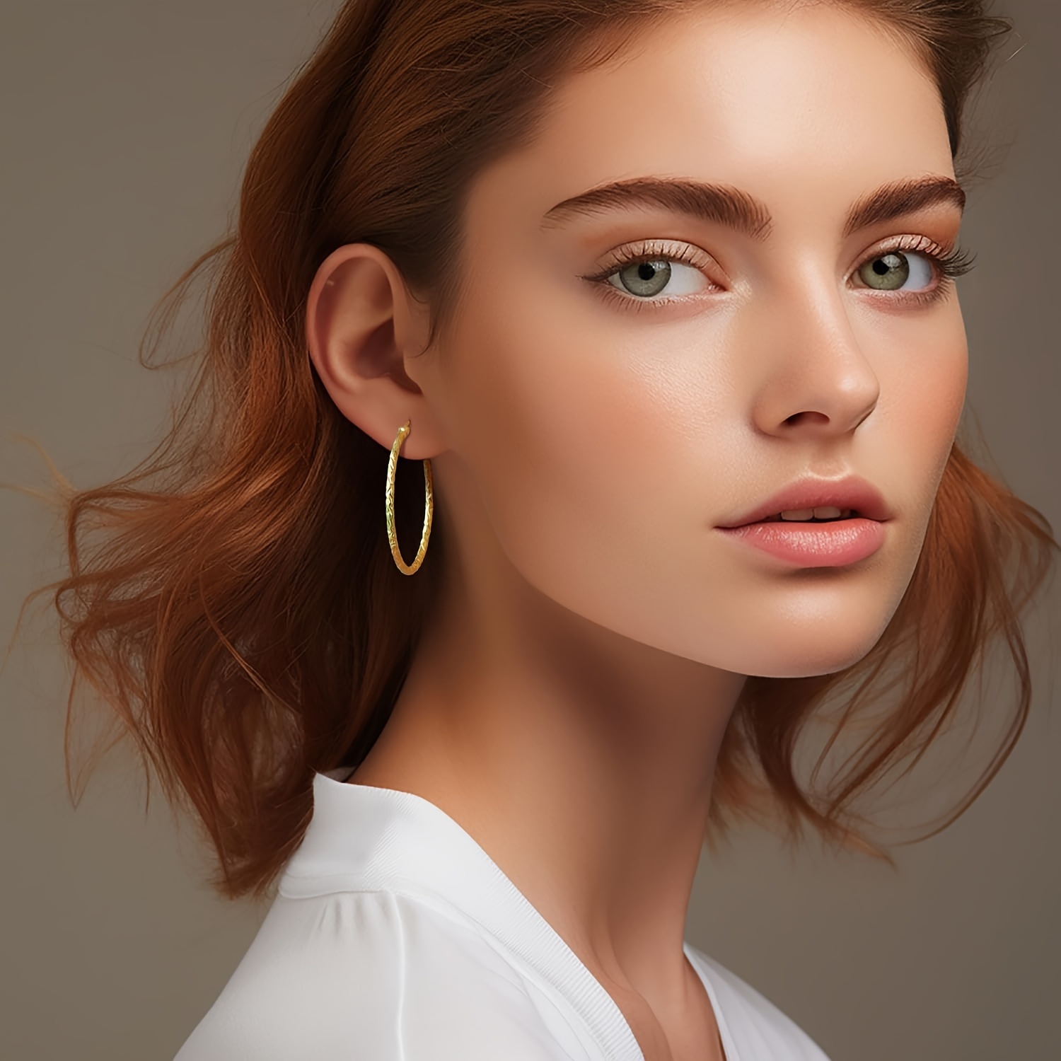 925 silver made fashionable engraved simple circle earrings fashionable and simple suitable for daily wear parties weddings perfect gift for wife girlfriend       with a high quality gift box Product details 5