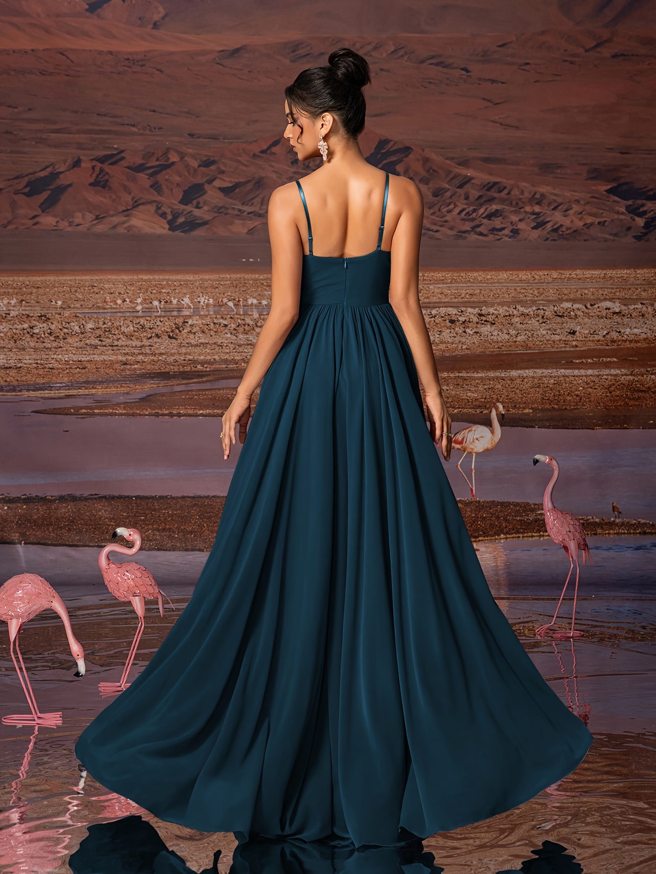 short formal dresses pinterest Shapewear V-Neck Ruched Bodycon Midi Dress | Long Sleeve