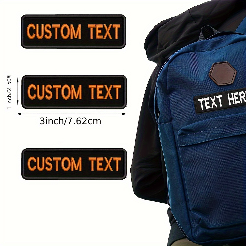 

3pcs 3x1 Inch Name Embroidery Patches For Men, Tactical Military Hook And Loop For Backpacks Caps Hats Jackets