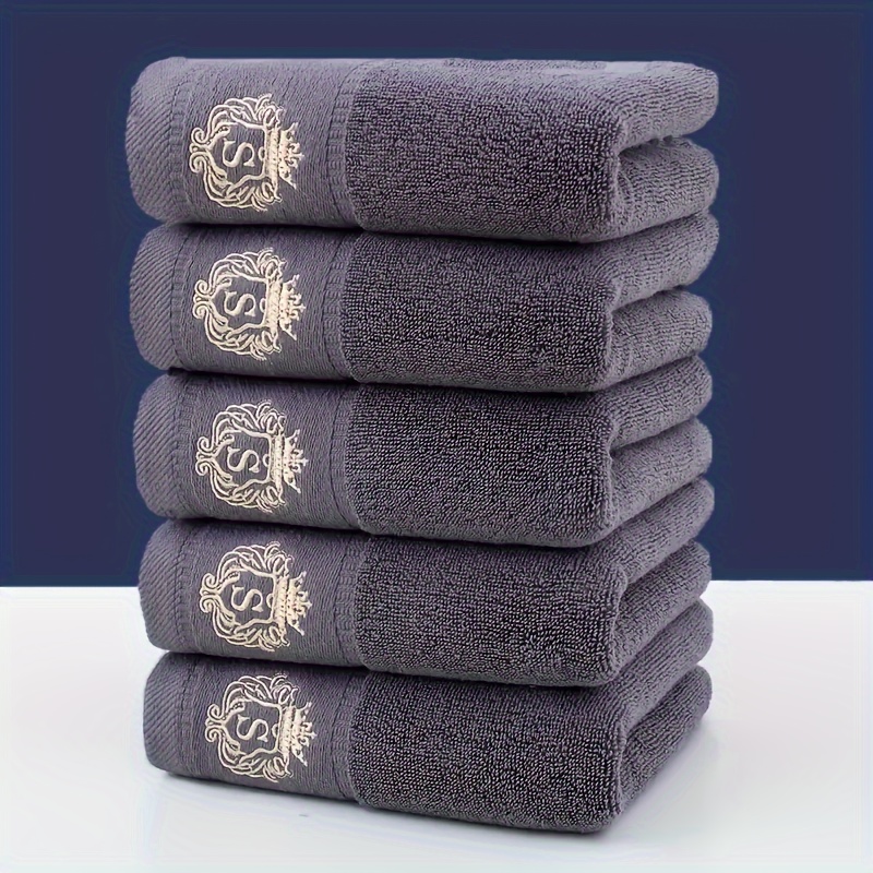 

5- Monogrammed Towels, -dry Towels Embroidered , 390 Gsm Towels For Bathroom