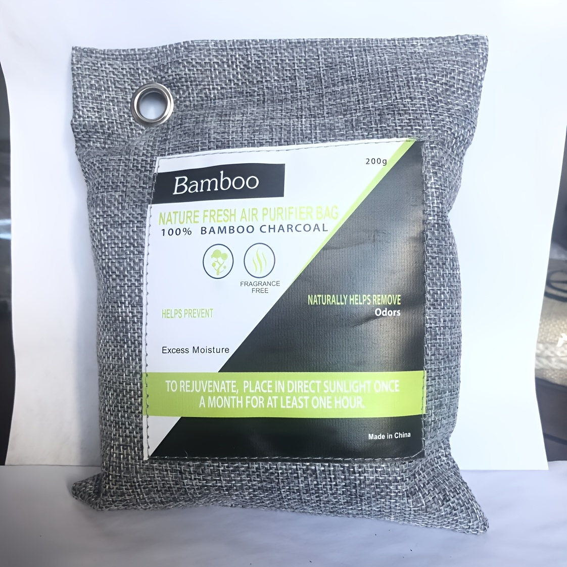 Image of 200g Large Capacity Charcoal Bag For Home And Car Air Purification, Activated Charcoal Deodorizing Bag For Rooms And Vehicles, Wood Charcoal Air Purifying Bag