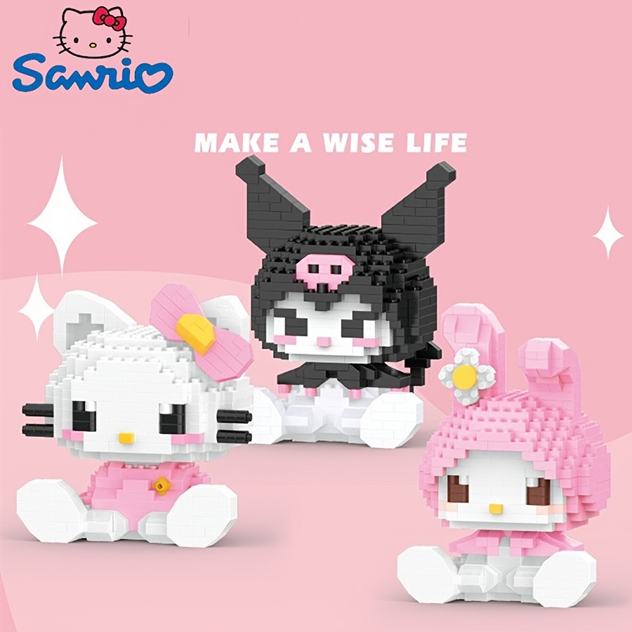 Sanrio for hello kitty And Friends, For Kuromi Building Blocks Set - for Cinnamoroll Cartoon Toy - Halloween Party Favor, Christmas Gifts For Kids And Fans Collectors, Desktop Decorations, Birthday Gifts