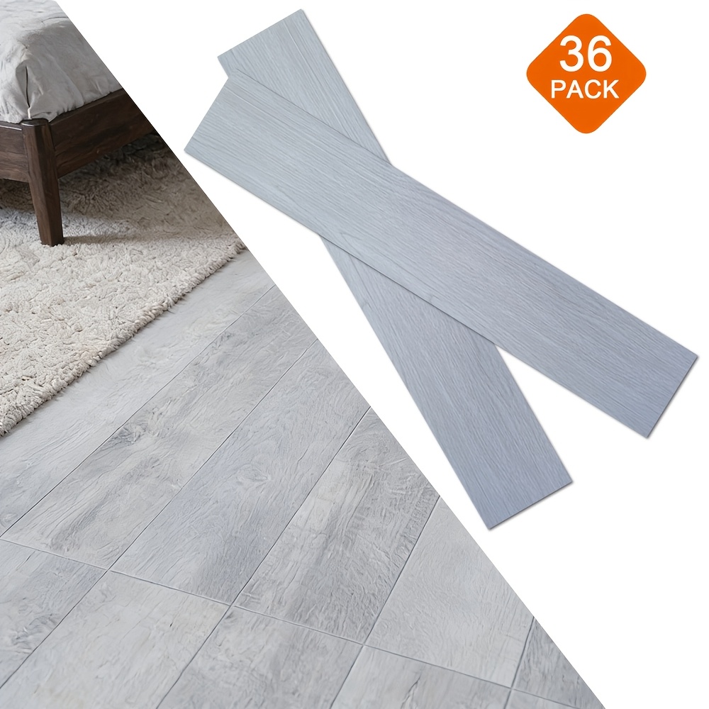 Self-adhesive Laminate Flooring, 36pcs Pack Covering 5.02 Square Metres. Hard Surface With Solid Core For Easy Diy Installation. Suitable For Damp Rooms And Living Areas.