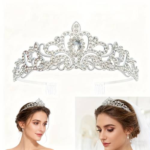 1pc cute floral striped court adjustable bride suitable for weddings stage performances birthday gifts