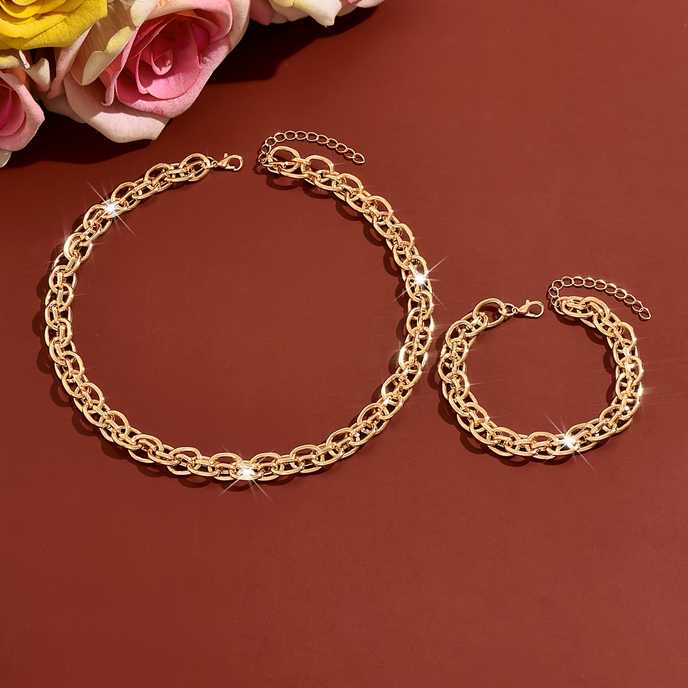 2pcs Light Luxury Fashion Jewelry Set for Women