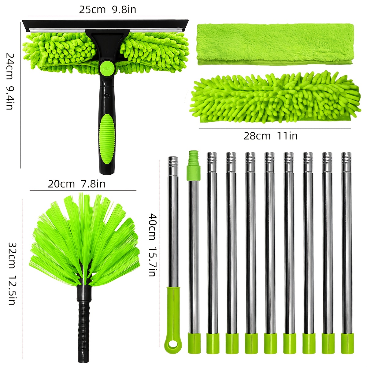 13.9FT High Cleaning Kit, Multi-Function Window Squeegee,... product image 7