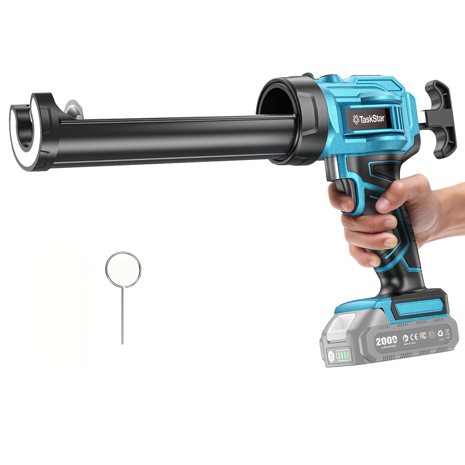 Image of Taskstar Pro 18v Caulking Gun | 4- Press & | Tool - Roof Leak Repair, Storm Prep, Fall Window Sealing, Black Friday 2026, Attic Insulation (battery Not Included)