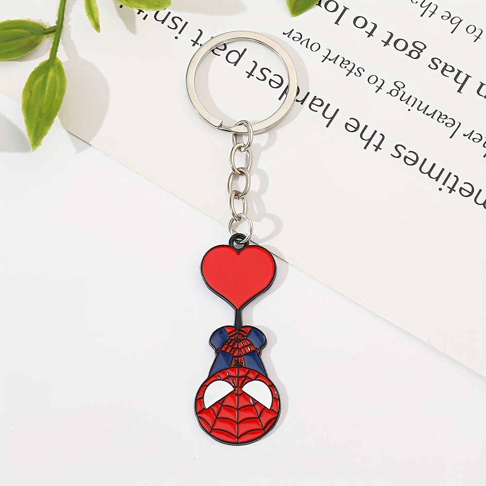 

Anime Cartoon Heart Hanging Spider Pendant Alloy Keychain, Creative Decorative Accessory For Backpack And Car, Ideal For Daily Use And Holiday Gifts