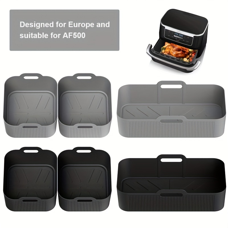 

Ensemble de plateaux de cuisson en silicone compatible avec la friteuse à air Ninja AF500 - Forme rectangulaire, adapté pour la friteuse à air Ninja AF500