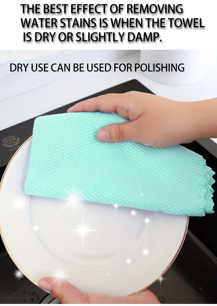 three magical cleaning cloths that remove   from glass leaving no   when wiping   are convenient for removing water stains and marks ensuring a   clean suitable for kitchen cleaning and   in all   Product details 5