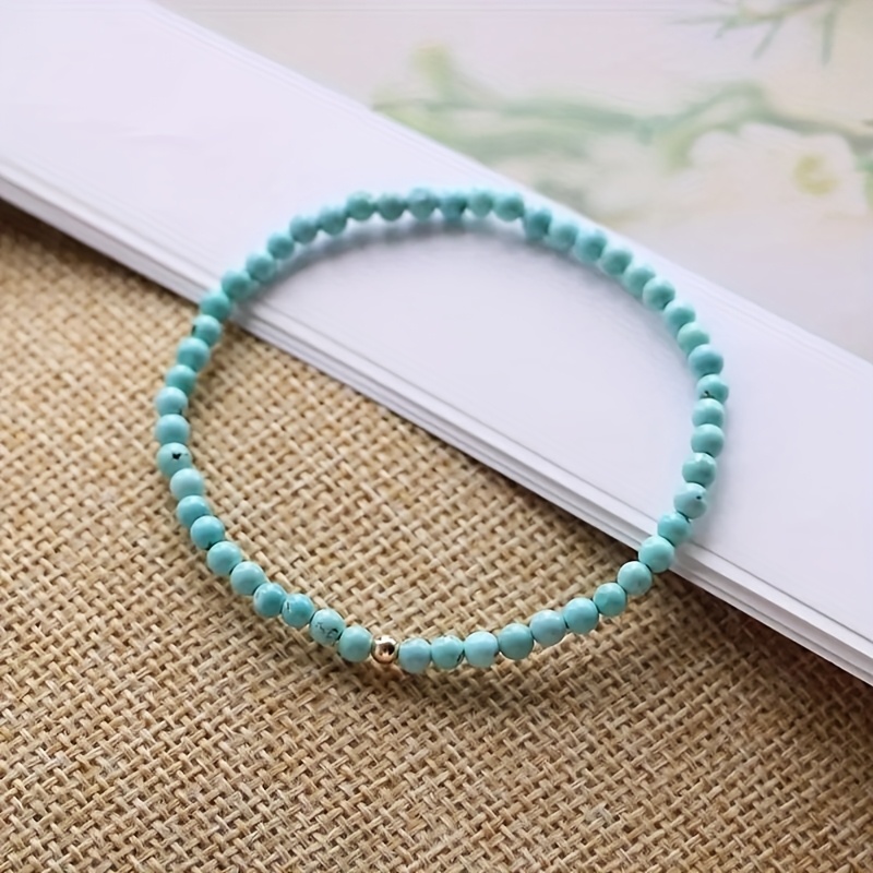 Natural Retro Bohemian December Birthstone Turquoise Bracelet