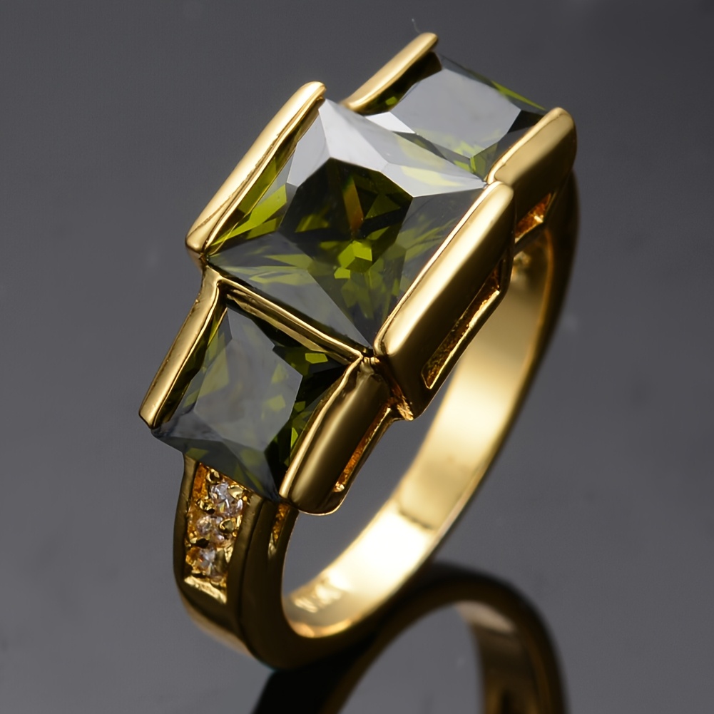 TEMU A Synthetic Synthetic Cubic Zirconiaia Wedding Bride Square Engagement Ring Apparel, Footwear, And Jewelry Accessories > Men's Fashion > Men's