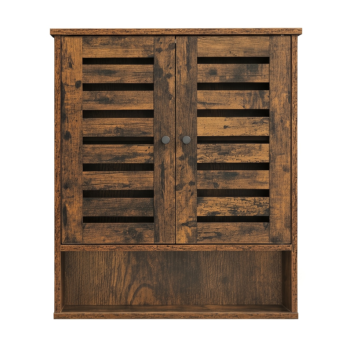 Wall Cabinet, Bathroom Cabinet, Open Compartment, Height-adjustable Shelf, 2 Doors, 60 X 20 X 70 Cm