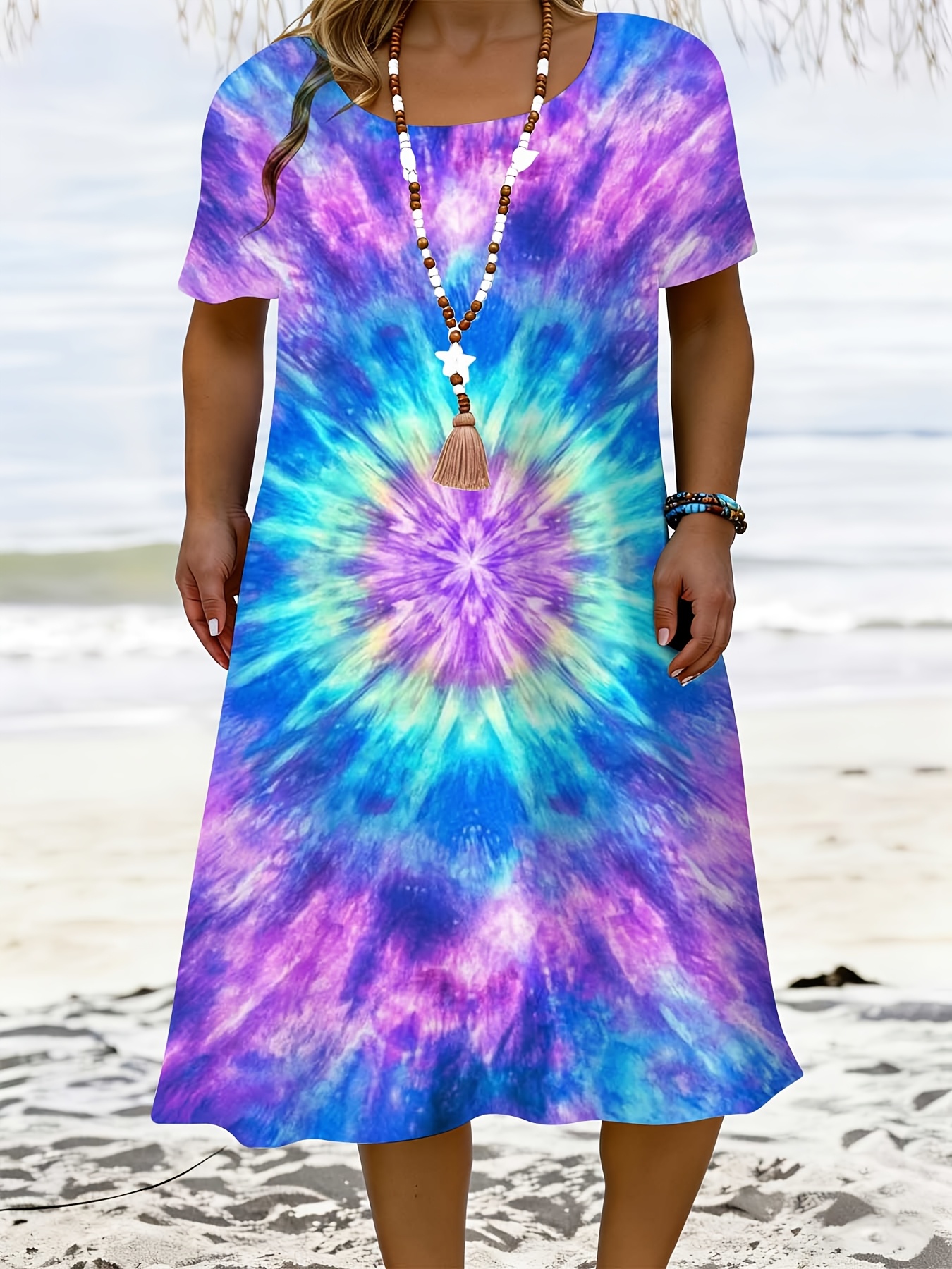 tie dye dresses for women sold on Temu United States