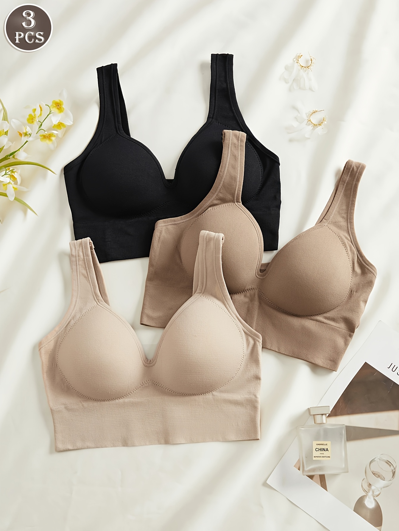 3pcs sports and outdoors fitness apparel women womens sports bras sports bra daily bra womens fitness wear yoga wear sports bra novelty bra suitable for layering or wearing alone sports     style gift