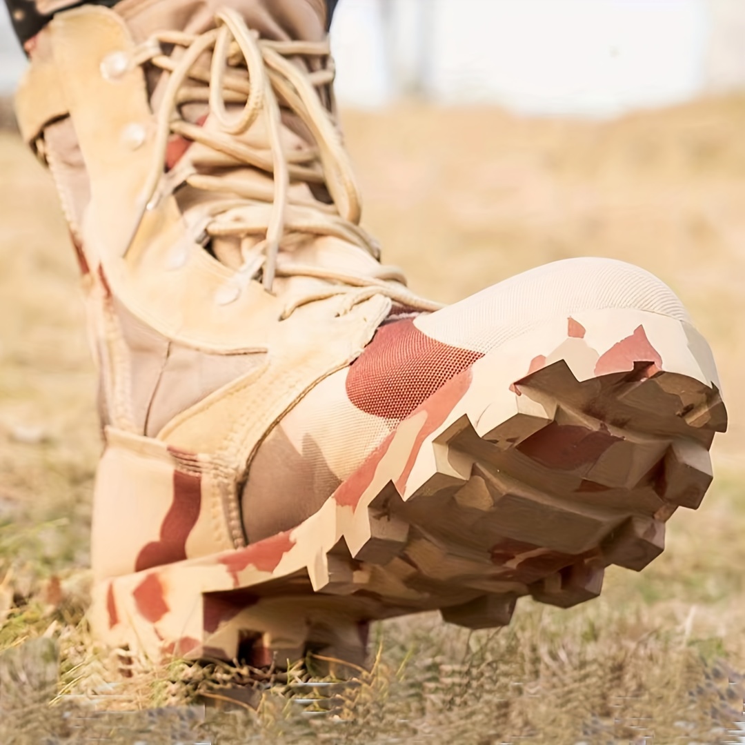 Military desert 2024 boots with zipper