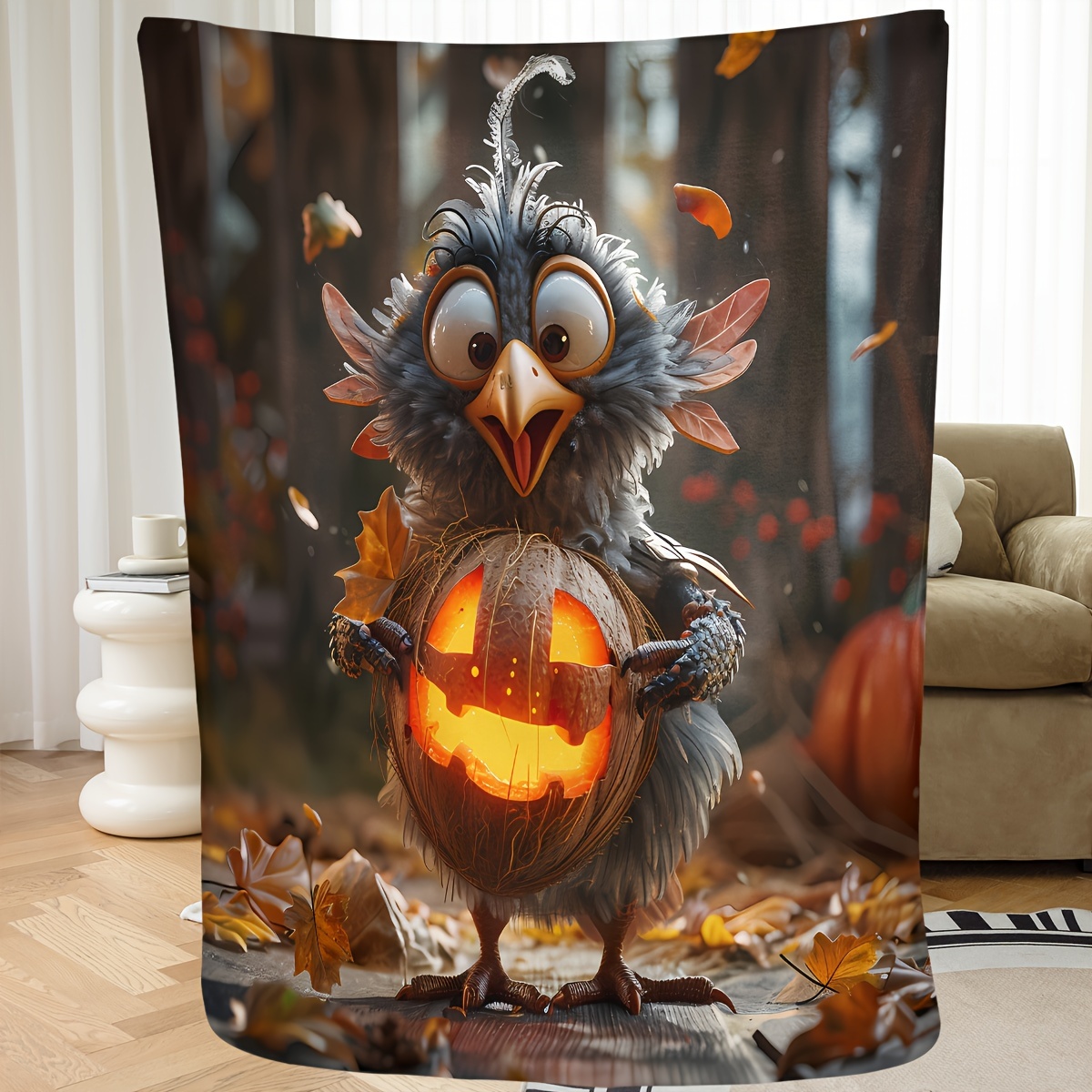 Ti Caldi Pumpkin Halloween Throw Blanket - 50x40 Inch Soft Flannel Blanket, Lightweight & Cozy For Couch, Bed, Travel - View #10